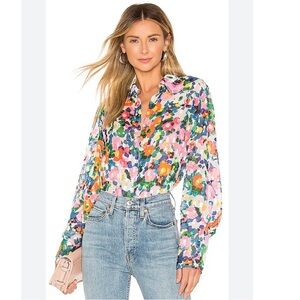 Saloni Joana Blouse Pink Rosette size US4